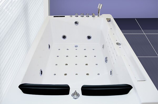 BPS-koupelny Hydromasážní vana HYD-FE606BH-L 180x120 LEVÁ s ohřevem vody