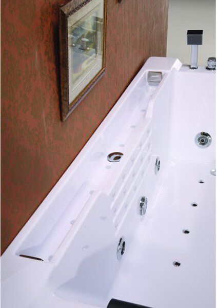 BPS-koupelny Hydromasážní vana HYD-FE606BH-L 180x120 LEVÁ s ohřevem vody