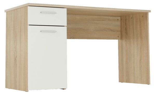 KONDELA PC stůl, dub sonoma / bílý, EGON
