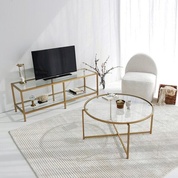Hanah Home Konferenční stolek GOLD zlatá