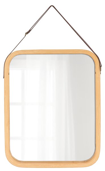 Závěsné zrcadlo Jae Beige, bambus