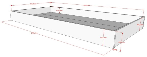-25 % Dny MOMENTI– Vipack Dubová zásuvka k posteli Forrest 190 x 90 cm