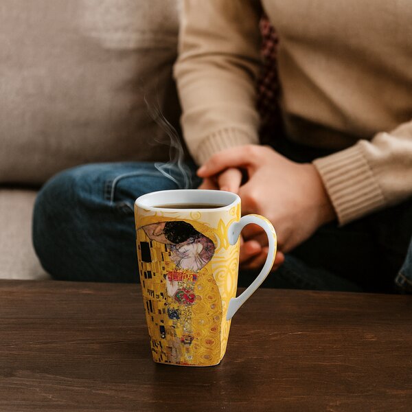 Porcelánový hrnek Klimt The Kiss Ecru 650 ml