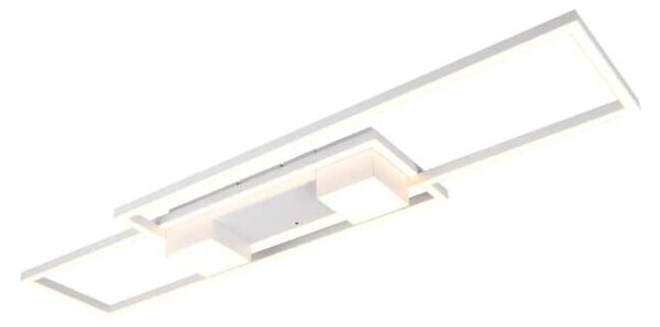 Trio Leuchten 647710431 ALBANY - Stropní LED bílé svítidlo s dálkovým ovladačem, LED 37W, 2700 - 6500K, 100 x 28cm (Stropní lustr stmívatelný dálkovým ovladačem)
