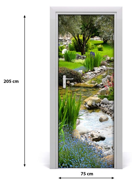Fototapeta na dveře asijská zahrada 75x205 cm