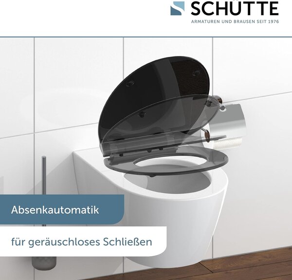 Eisl Sanitär WC prkénko Duroplast Soft Close Slim Black 82710