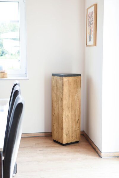 Podstavec PODEST, výška 100 cm, dřevo, hnědý