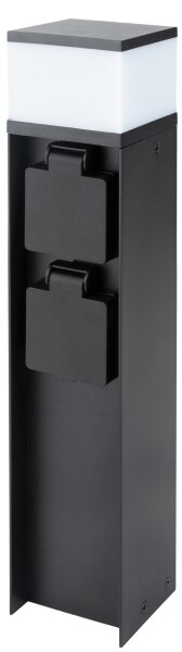 Brilagi - Venkovní lampa se 2 zásuvkami SCHUKO 1xG9/11W/230V IP44 černá