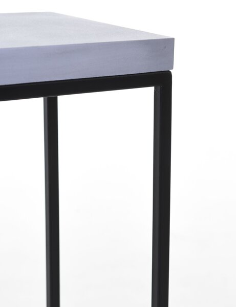 Podstavec PODEST, práškovaná ocel, výška 80 cm, černo-šedý