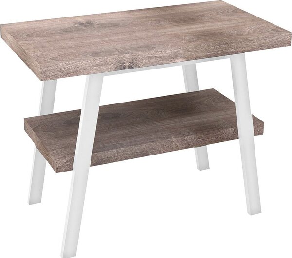 Sapho TWIGA umyvadlový stolek 80x72x50 cm, bílá mat/ořech rustik VC442W-80-3