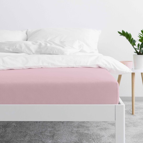 Goldea jersey elastické prostěradlo - pudrově růžové 90 x 200 cm