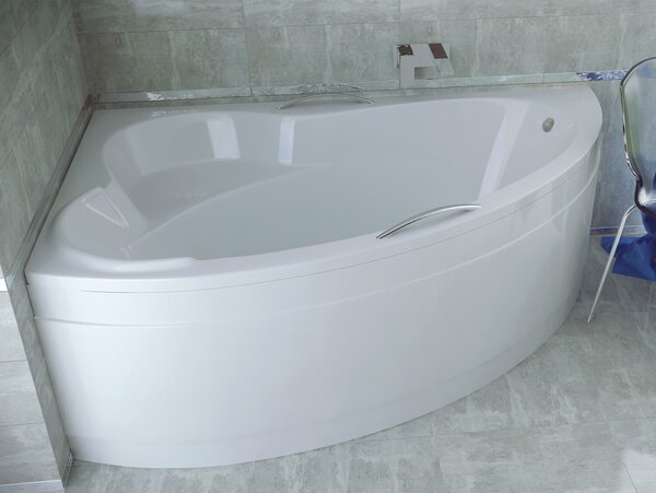 Besco Akrylátová asymetrická vana Ada 140x90 (160x100) Barva: Bílá, Rozměry (cm): 140x90, Orientace: Pravá