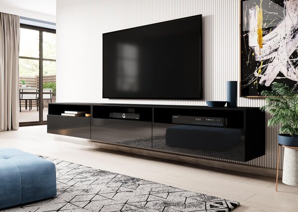 TV stolek Alease Typ 40 (černá + lesk černý). Akce -16%