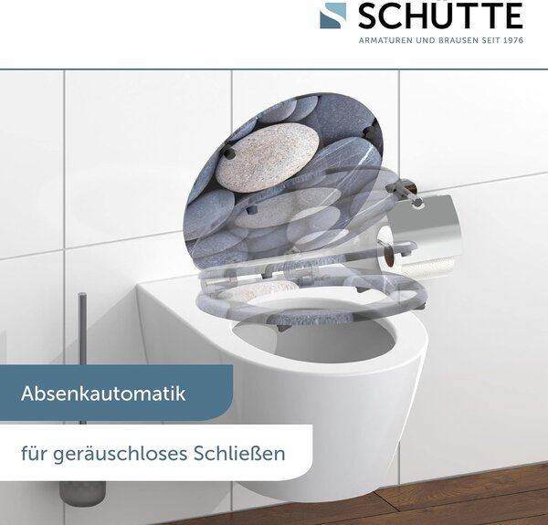 Eisl Sanitär WC prkénko MDF Soft Close Grey Stones 80130