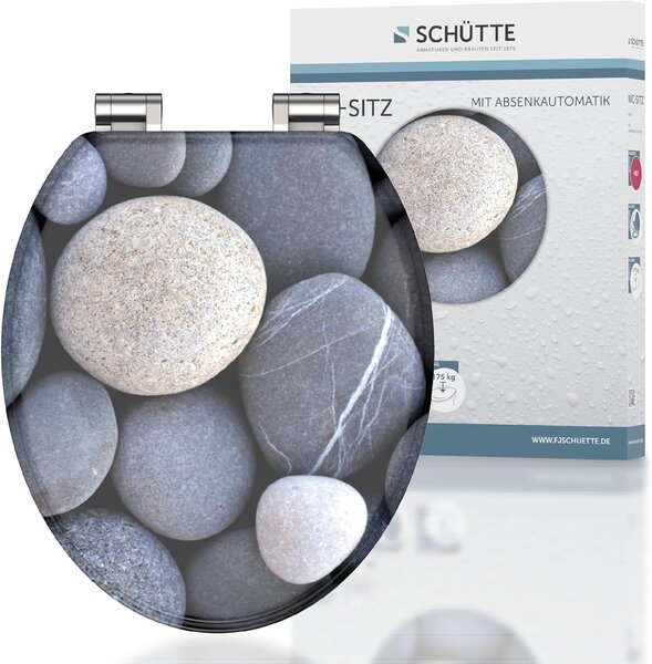 Eisl Sanitär WC prkénko MDF Soft Close Grey Stones 80130