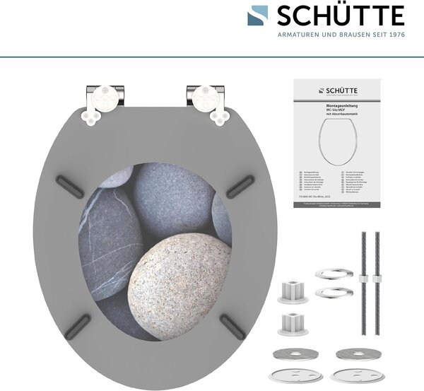 Eisl Sanitär WC prkénko MDF Soft Close Grey Stones 80130