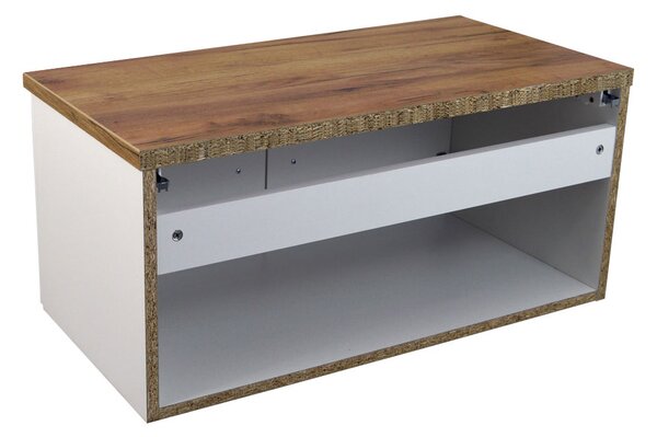Comodo Koupelnová skříňka pod deskové umyvadlo Agria II W 80-HD - bílá/zlatý dub