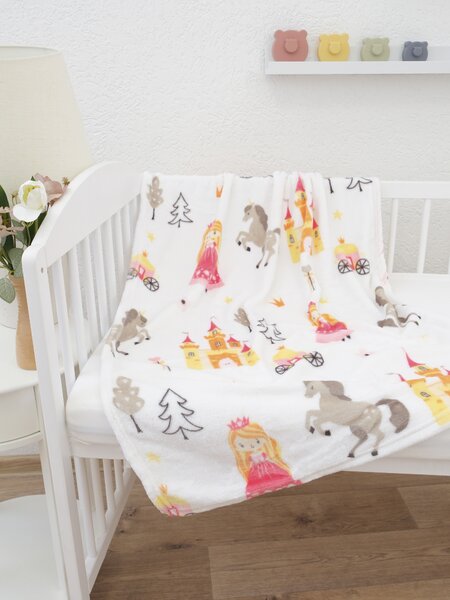 MK Lůžkoviny Dětská deka do postýlky mikroplyš Exclusive 80 × 100 cm – Kouzelné království