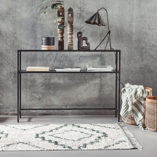Bavlněný koberec Minis Green 200 × 90 cm