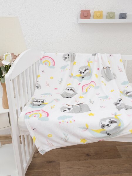 MK Lůžkoviny Dětská deka do postýlky mikroplyš Exclusive 80 × 100 cm – Lenochod