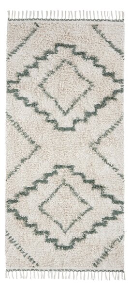 Bavlněný koberec Minis Green 200 x 90 cm