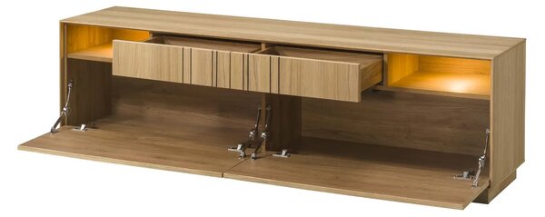 Szynaka TV stolek s LED osvětlením Join 180 cm dub přírodní