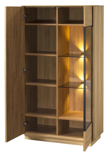 Szynaka Vitrína s LED osvětlením Join 80 cm z masivu dub přírodní