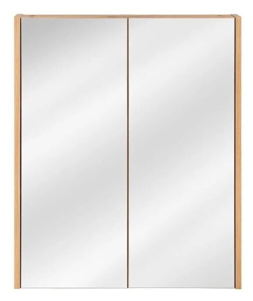 Szynaka Závěsná koupelnová skříňka se zrcadlem Sintra 840 60 cm dub Artisan