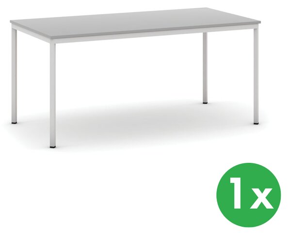Jídelní stůl, 160x80 cm + 6 dřevěných židlí ISO