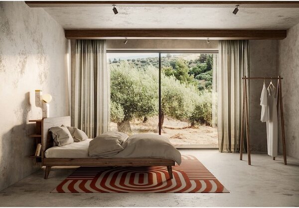 Hnědá dvoulůžková postel z borovicového dřeva s roštem 180x200 cm Retreat – Karup Design