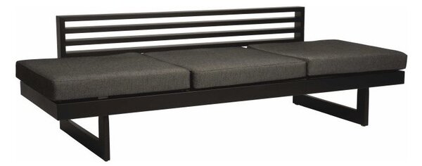Stern Sofa/lehátko New Holly, Stern, 216x80x68 cm, rám lakovaný hliník šedočerný (anthracite), výplet textilen žíhaný černý (carbon), sedáky 100% polyakryl šedý (silk grey)