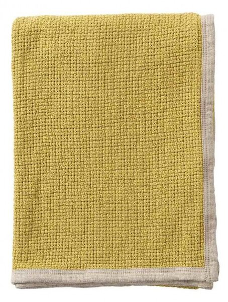 Bavlněná deka Decor mustard 125x170, Klippan Švédsko Žlutá
