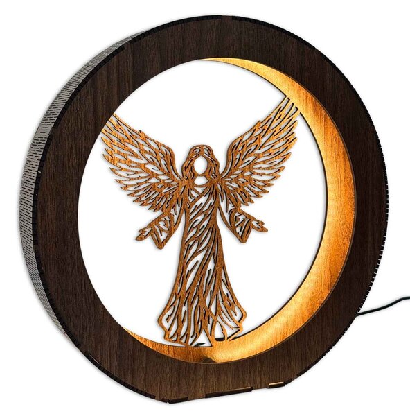 LED lampa Anděl světla – Moderní dekorace s podsvícením | RAFAELL: HDF - Dub Sonoma 20 cm 4776-115024 LED0595