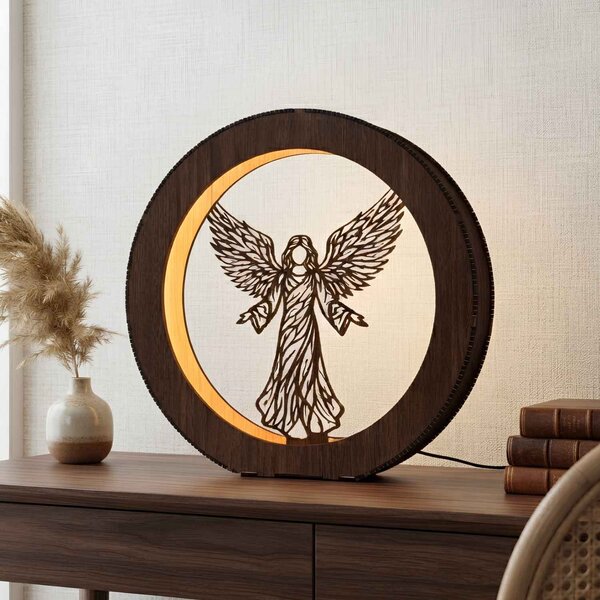 LED lampa Anděl světla – Moderní dekorace s podsvícením | RAFAELL: HDF - Dub Sonoma 20 cm 4776-115024 LED0595