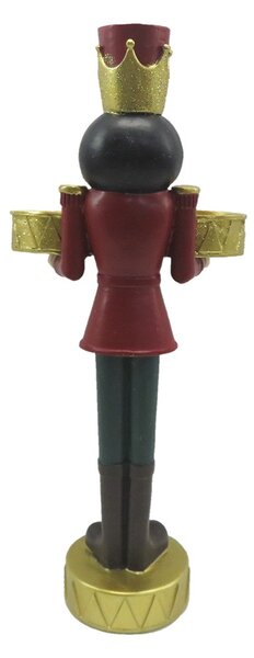 Vánoční dekorace socha Louskáček s podnosy - 12*8*28 cm - Clayre & Eef