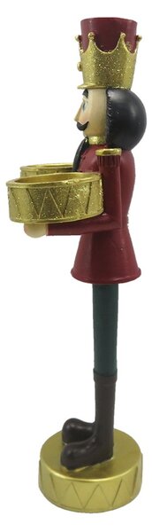 Vánoční dekorace socha Louskáček s podnosy - 12*8*28 cm - Clayre & Eef
