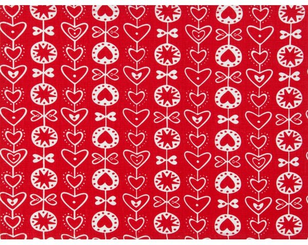 Běhoun na stůl Heart red 45x150, Klippan Švédsko Červená
