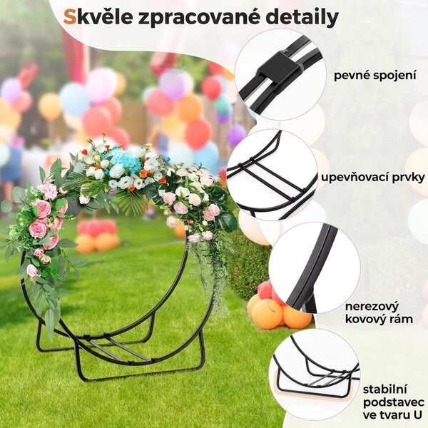 Stojan na dřevo ke krbu kovový kulatý, 60 cm HV10520DK