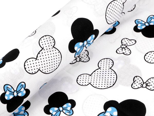 Bavlněná látka / plátno Mickey / Minnie Mouse METRÁŽ