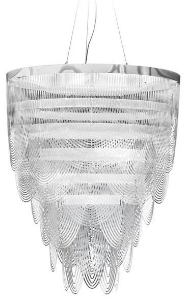 Slamp Ceremony suspension prisma large, designový lustr, 4x12W LED E27 + 1x8W LED GU10, prům. 90cm