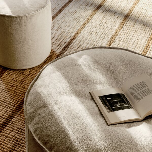FERM LIVING Pouf Aun, Ø40, Off-White