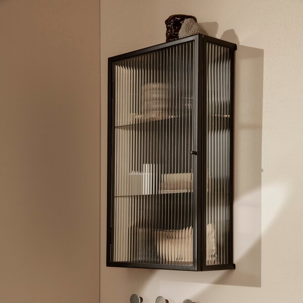 FERM LIVING Nástěnná skříňka Haze Tall, Brushed Stainless Steel