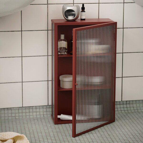 FERM LIVING Nástěnná skříňka Haze Tall, Brushed Stainless Steel