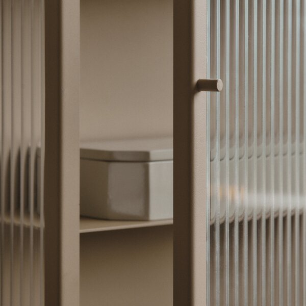 FERM LIVING Nástěnná skříňka Haze Tall, Brushed Stainless Steel