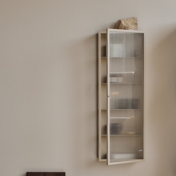 FERM LIVING Nástěnná skříňka Haze Tall, Brushed Stainless Steel