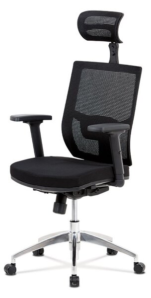 Komfortní kancelářská výškově nastavitelná židle z černé látky s houpacím mechanismem KA-B1083 BK