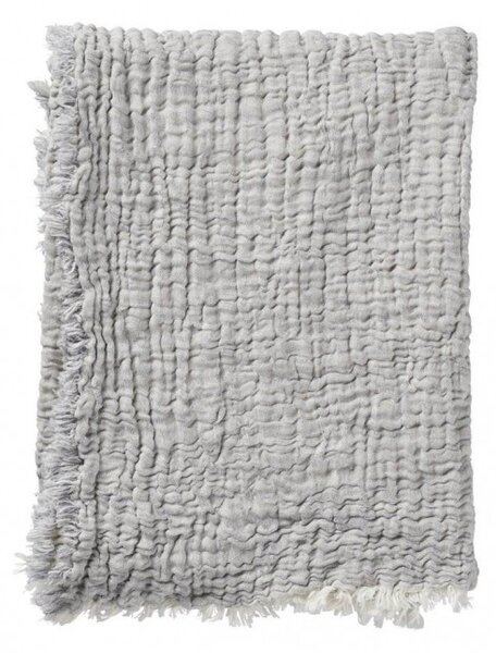 Bavlněná deka DUO grey 130x170, Klippan Švédsko Světle šedá