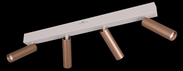 Trio T849210465 LED bodové stropní svítidlo AMBALA | 5W integrovaný LED zdroj | 4x500lm | 2300+3000+4000K | hnědá
