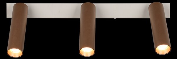 Trio T849210365 LED bodové stropní svítidlo AMBALA | 5W integrovaný LED zdroj | 3x500lm | 2300+3000+4000K | hnědá