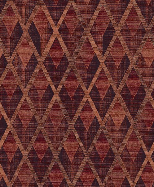 Geometrická vliesová tapeta na zeď, vínovo-bronzová, CAB504, The Texture Book, Masureel
